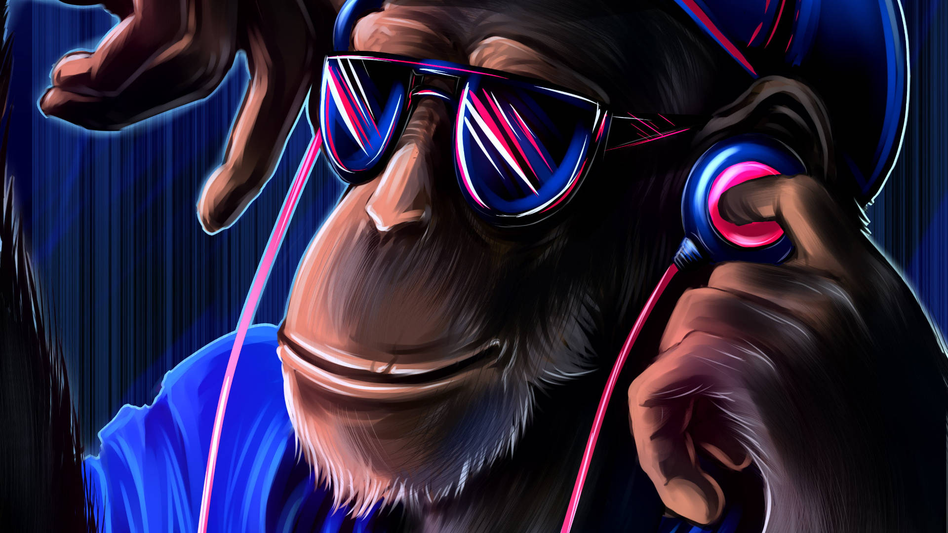 Cool Cartoon Ape Character Background