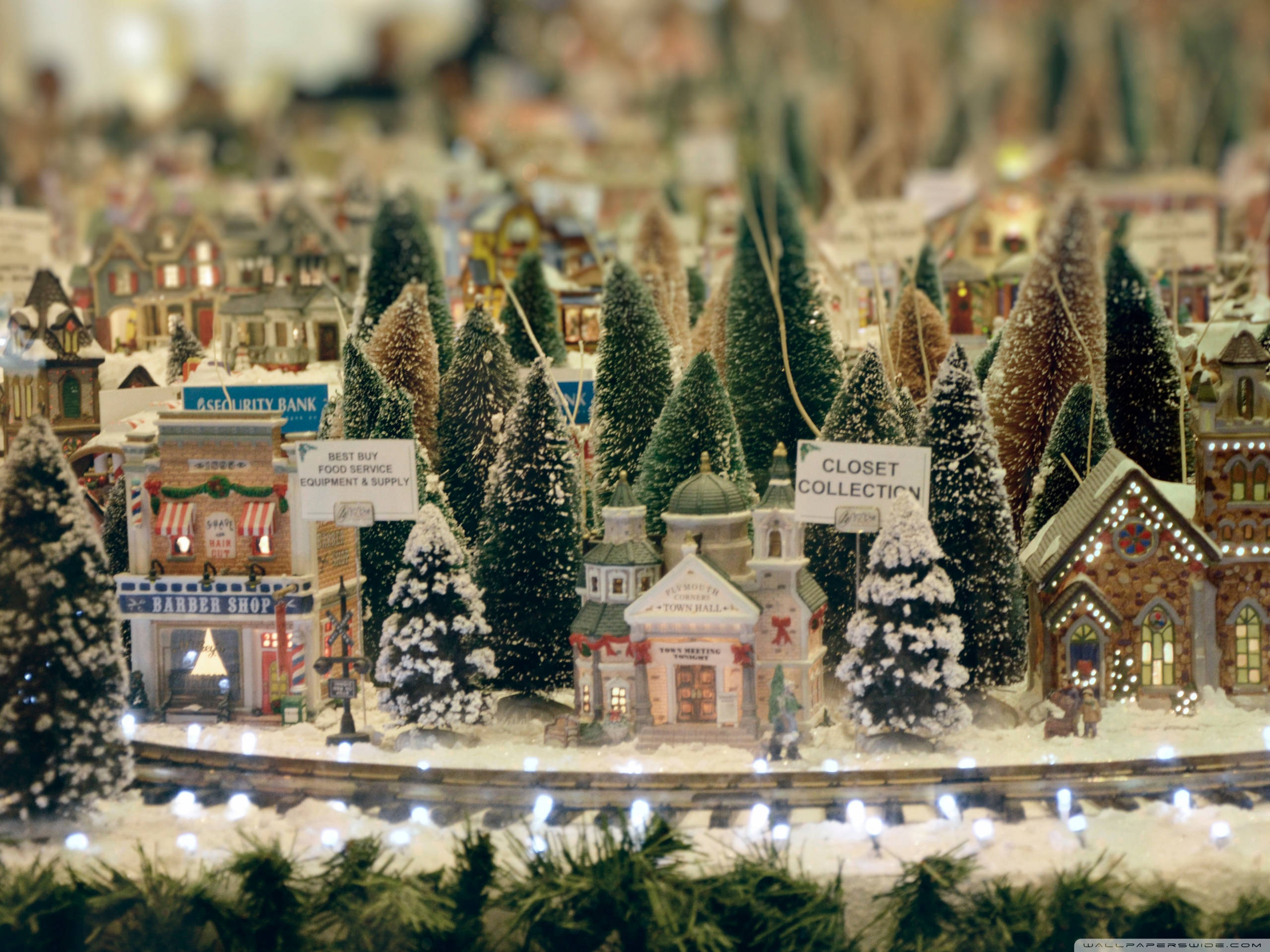 Cool Christmas Village Desktop Wallpaper