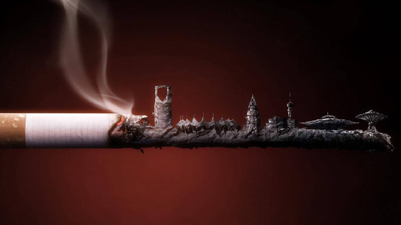 Kølig Cigaret Kunst Wallpaper