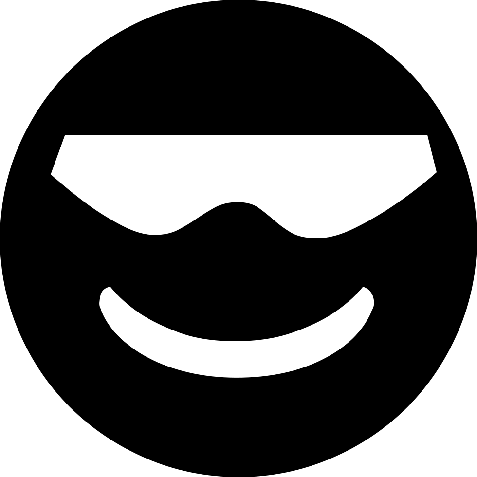 Cool Circle Emoji Smiling Sunglasses PNG