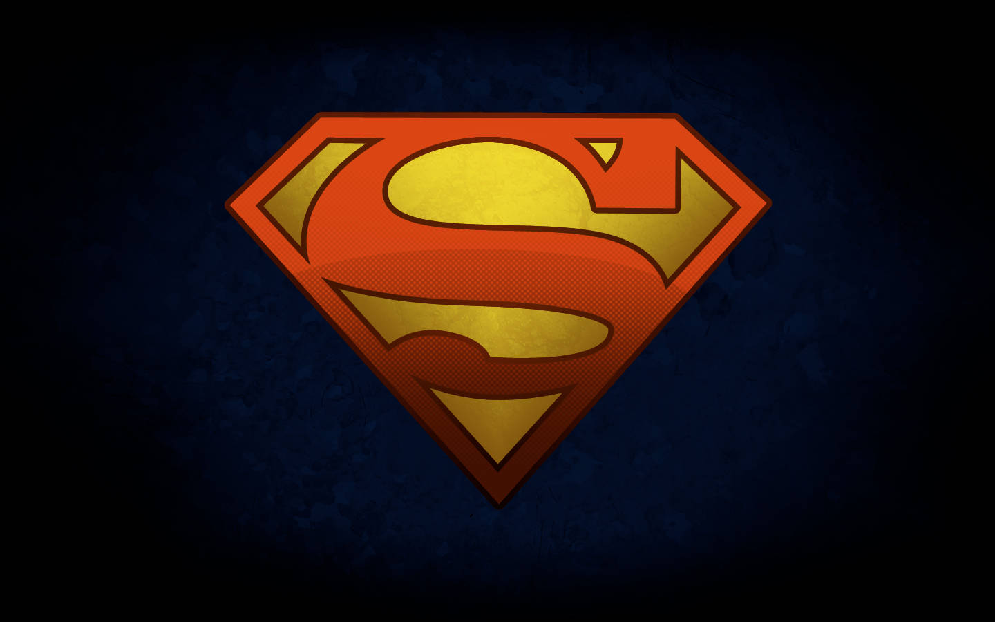 Cool Classic 2D Superman Logo Wallpaper