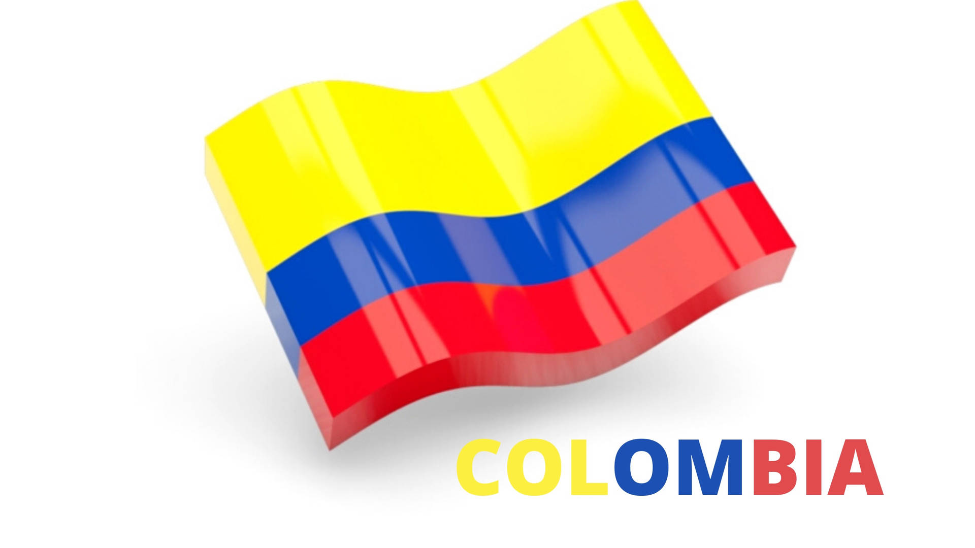 Legal Arte 3d Da Bandeira Da Colômbia Com Efeito De Brilho Para O Fundo Da Tela Do Computador Ou Celular! Papel de Parede