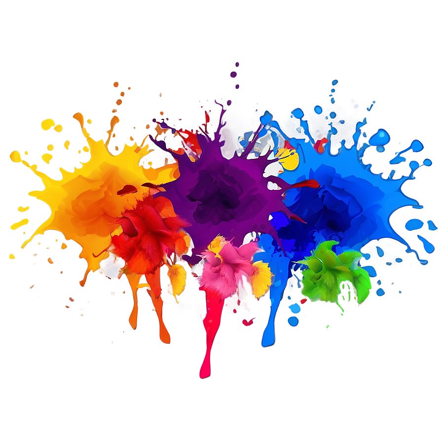 Cool Color Splash Design Png 7 PNG