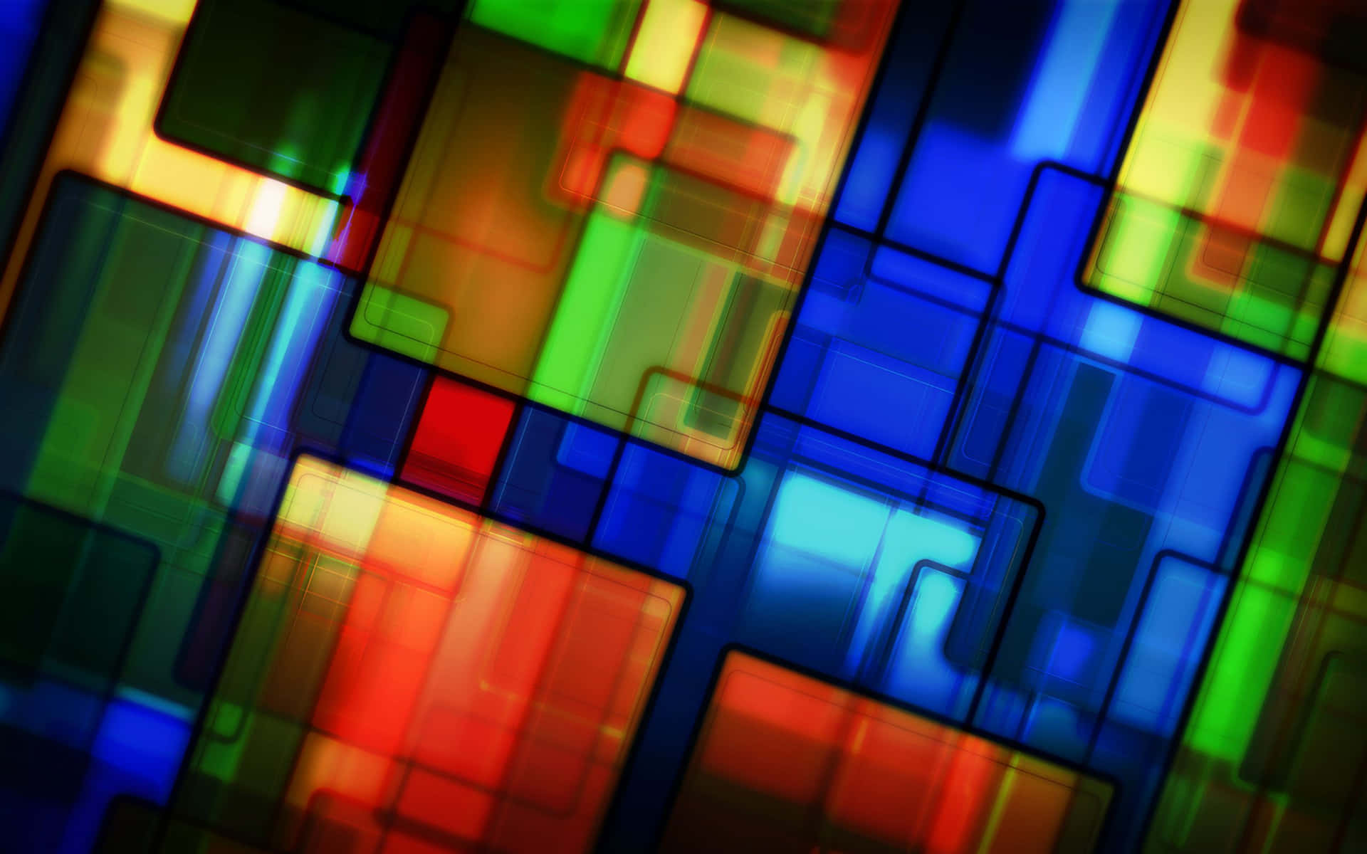 Digitalkunst kølig farverig kvadratisk formet abstrakt tapet Wallpaper