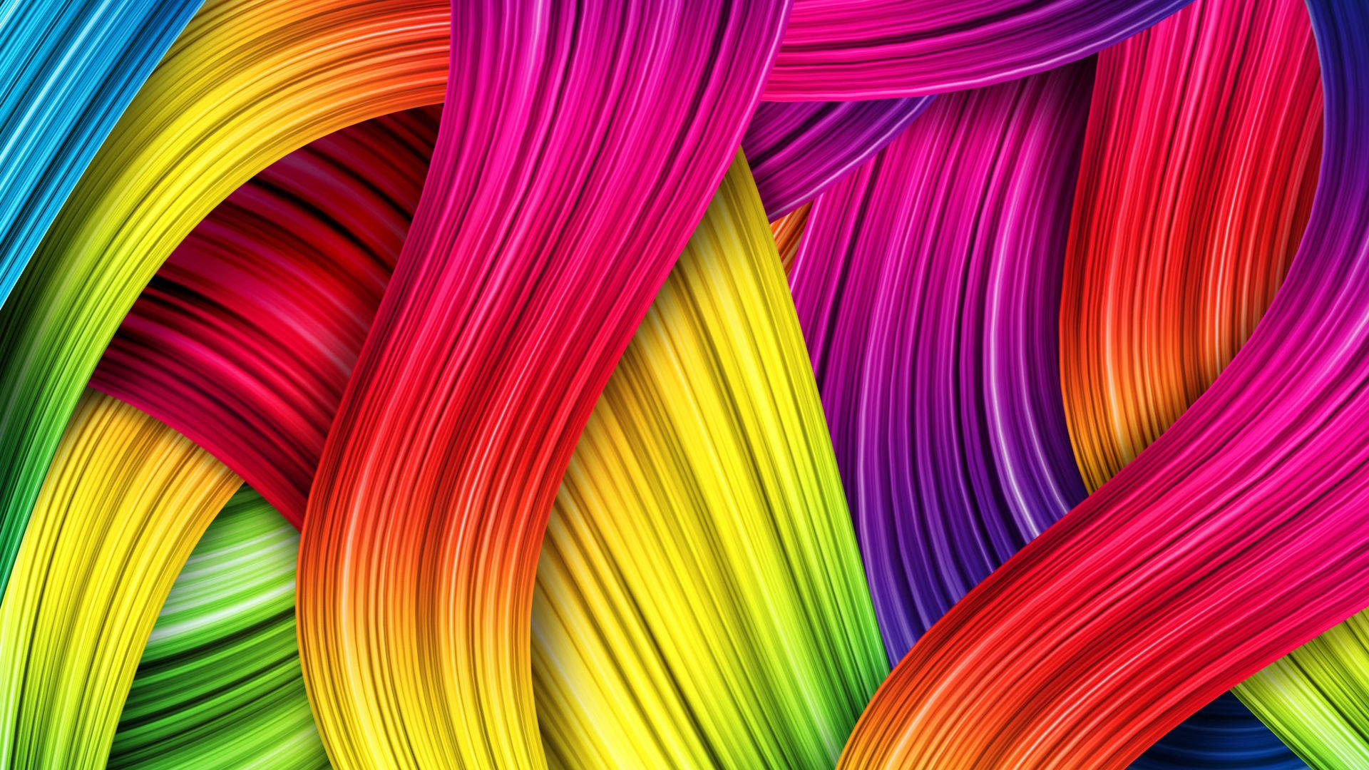 Cool Colorful Strands Flowing Wallpaper