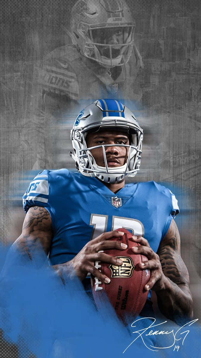 Cooledetroit Lions Poster Mit Kenny Golladay Wallpaper