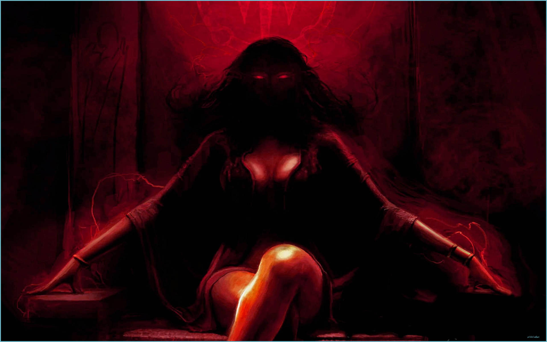 Cool Devil Woman Art Wallpaper