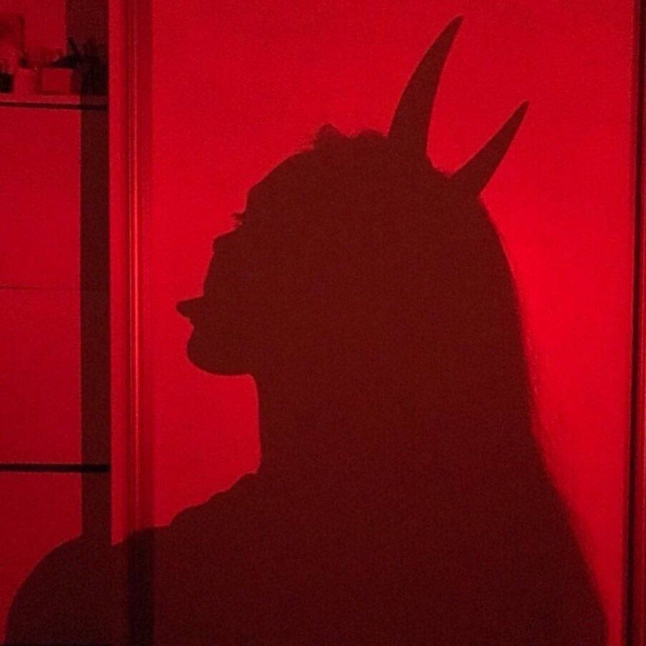 Cool Devil Woman Red Shadow Wallpaper