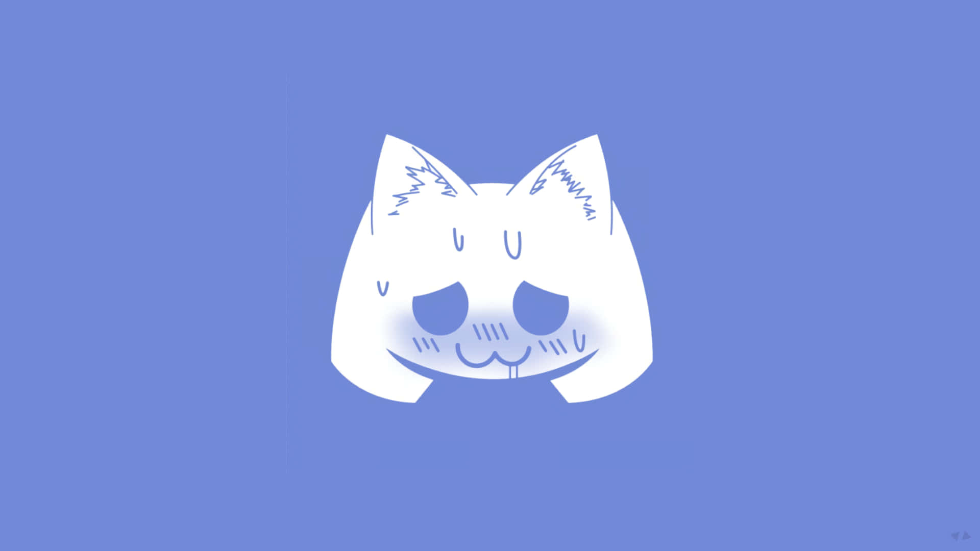 Sjov Discord Logo Med Katteører Wallpaper
