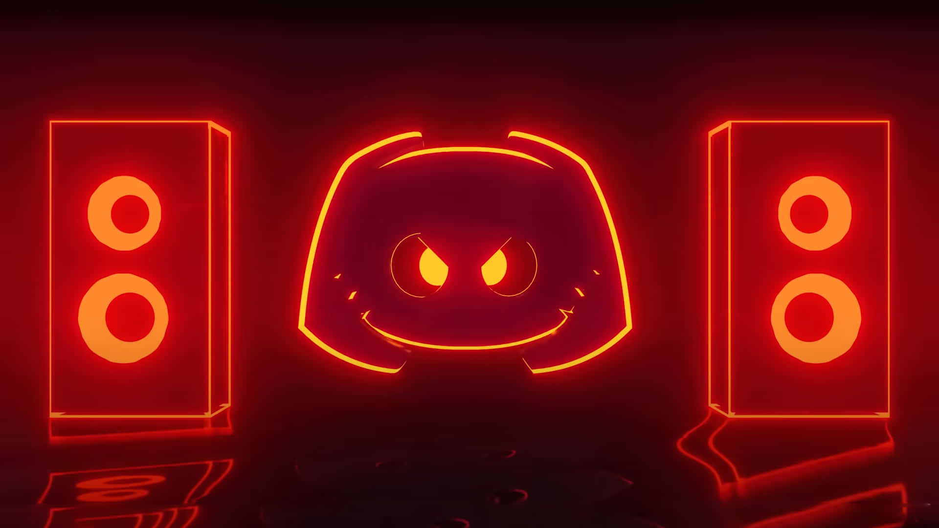 Cool Discord In Neon Red Wallpaper