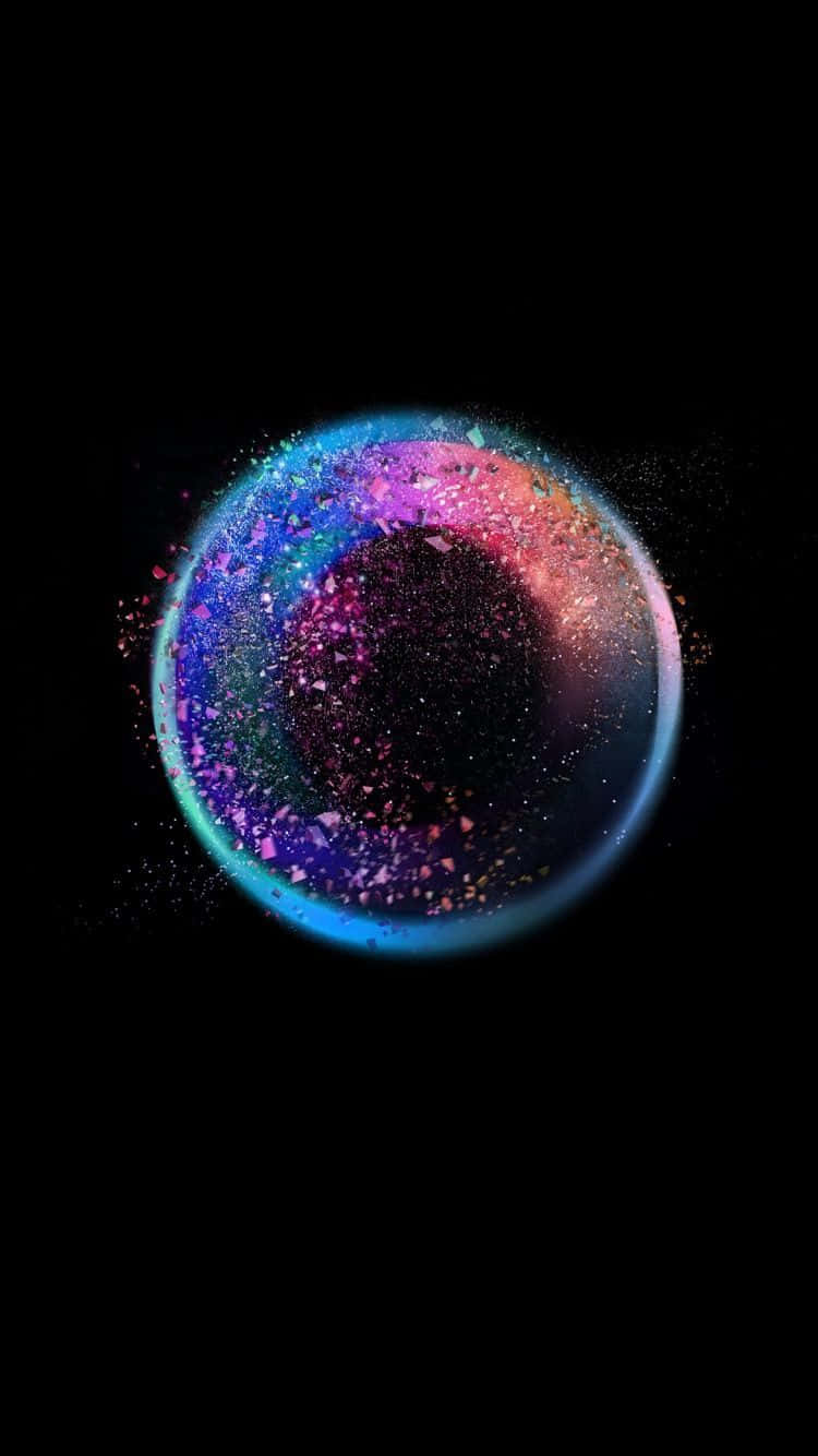 A Colorful Circle With A Rainbow Of Colors Wallpaper
