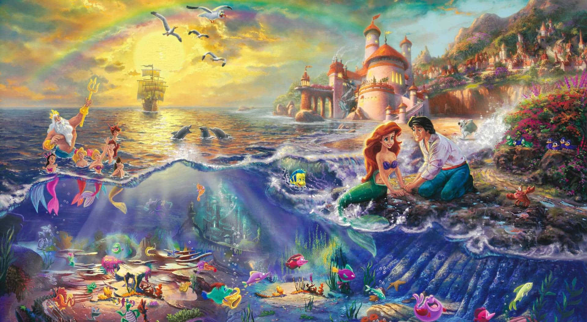 Magical Disneyland at Dusk Wallpaper