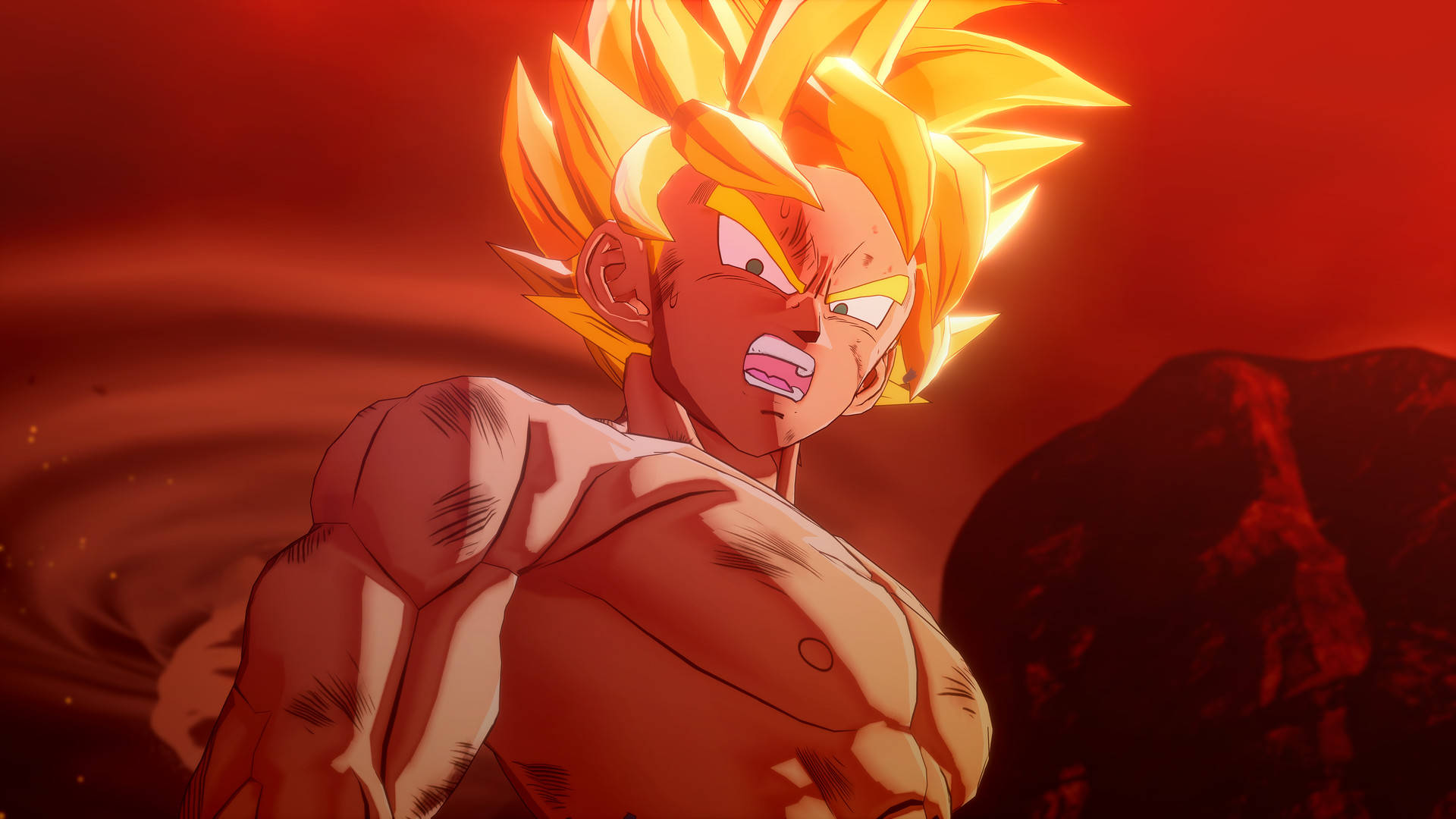 Genialdragon Ball Z Goku Enfadado Fondo de pantalla