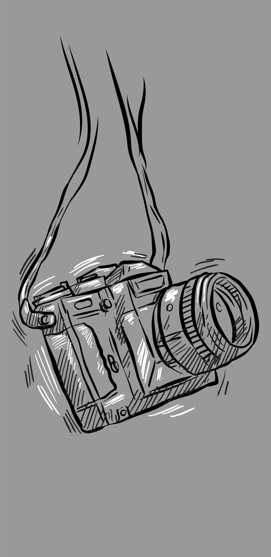 Pencil Sketch Of Boy With A Camera  DesiPainterscom