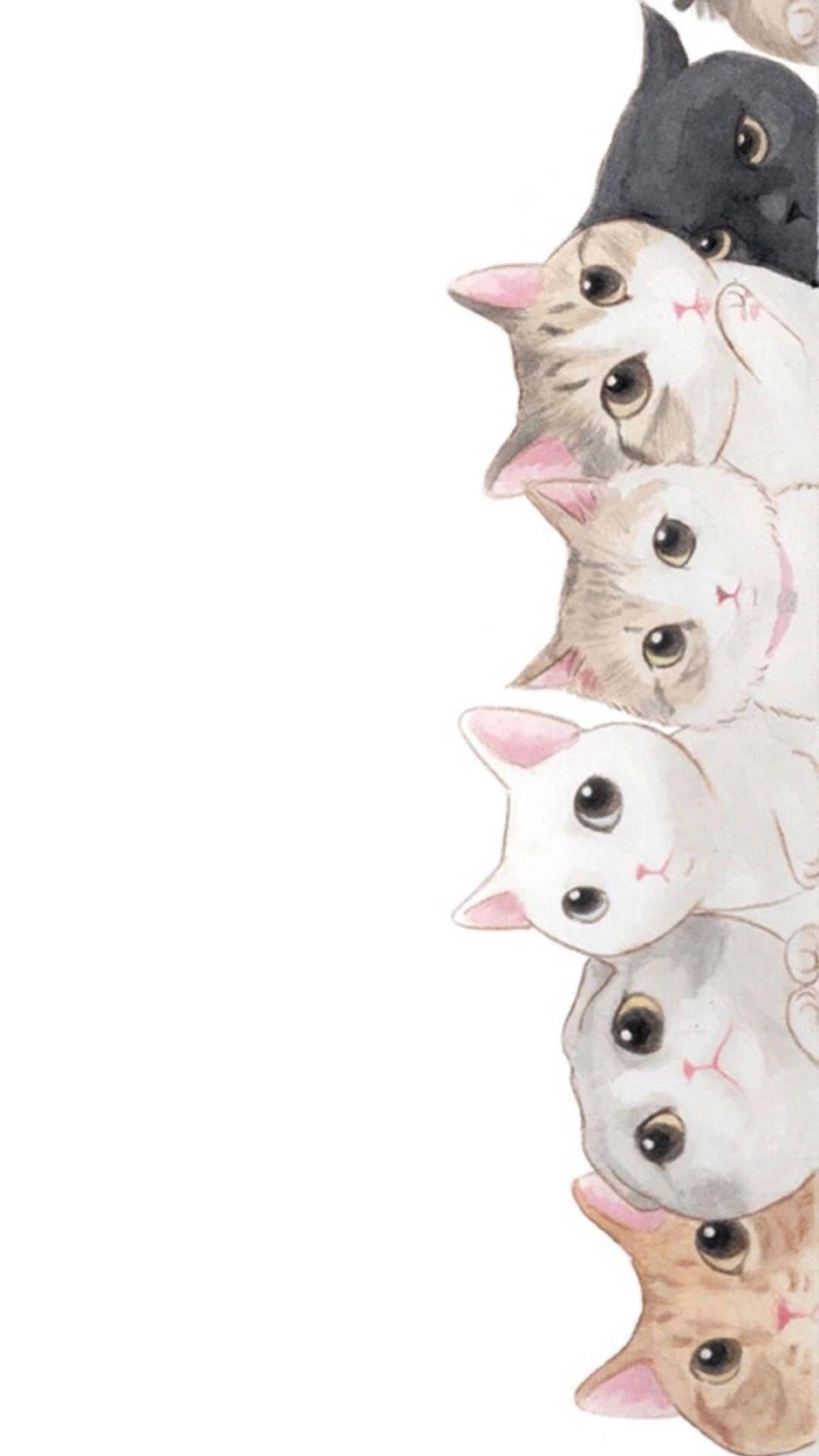 Cool Drawing Cute Cats Wallpaper