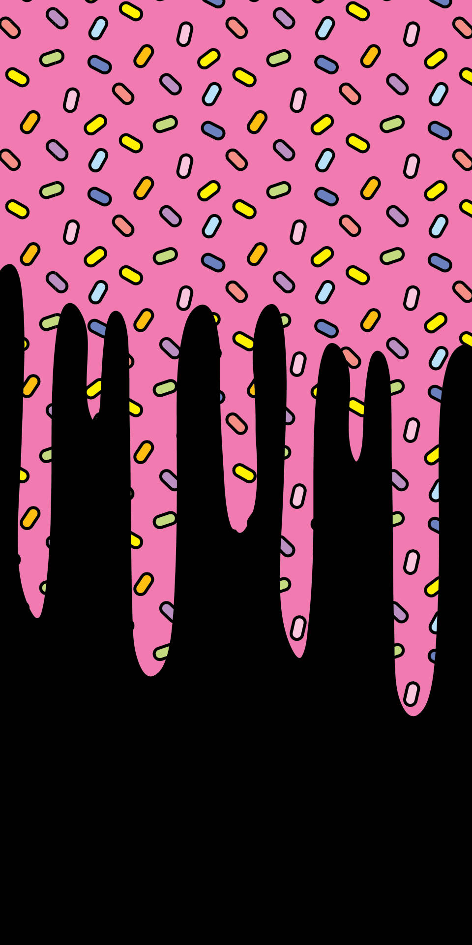 Cool Drip Pink Sprinkles Wallpaper