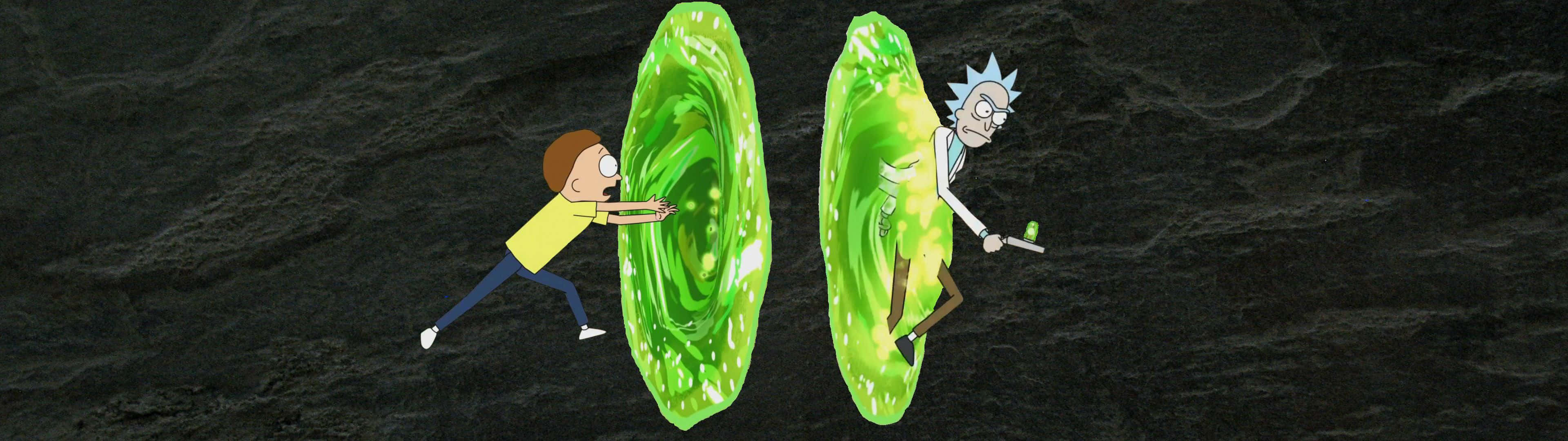 Rickund Morty Coole Dual-monitor Wallpaper