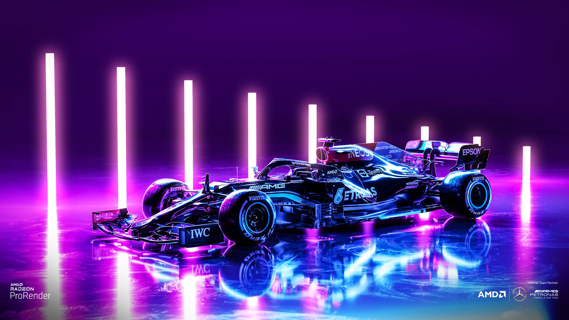 Nyd spændingen ved en Formel 1 Race på din skærm Wallpaper