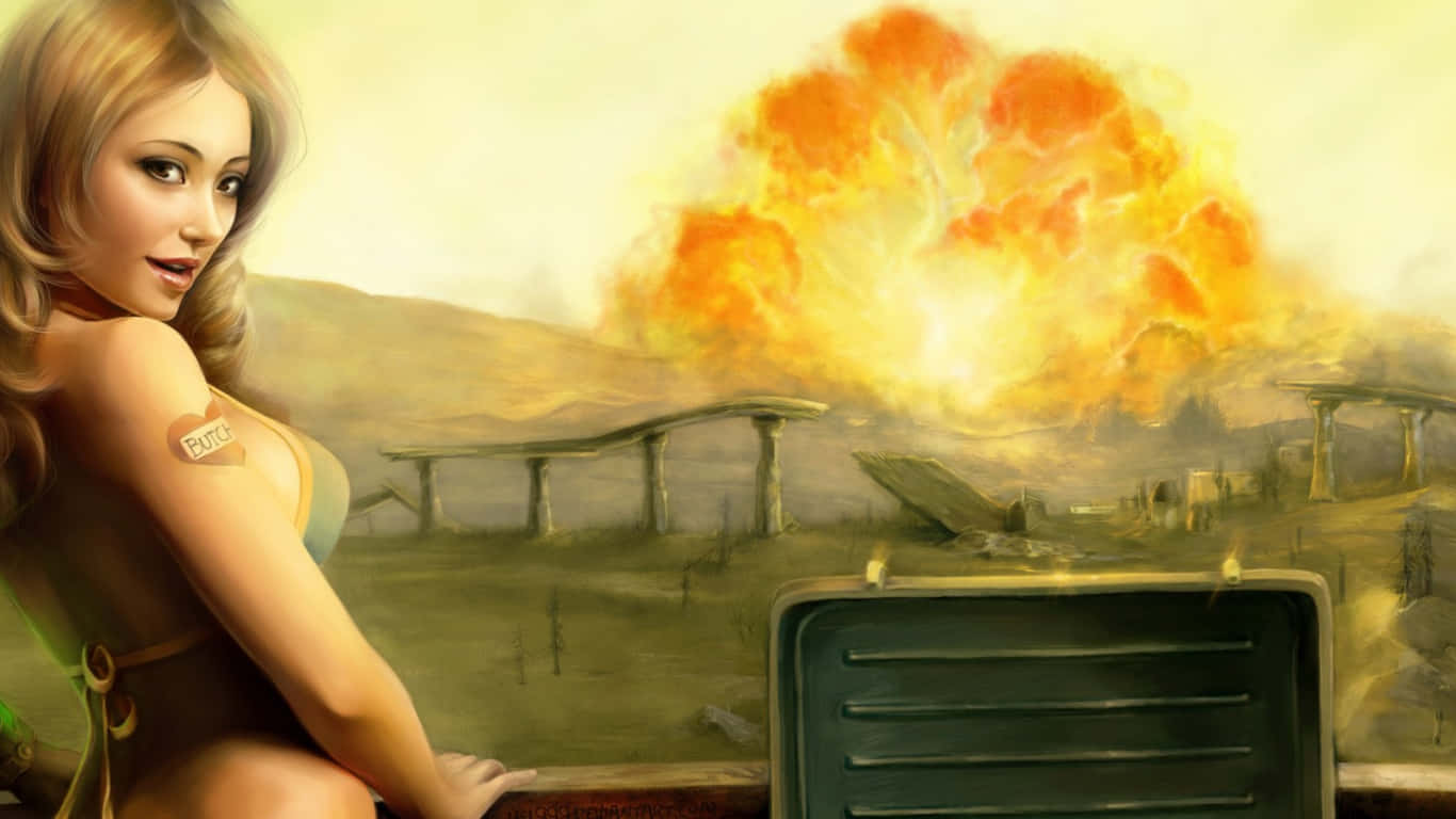 Utforskaden Enorma Post-apokalyptiska Världen I Fallout-universumet. Wallpaper