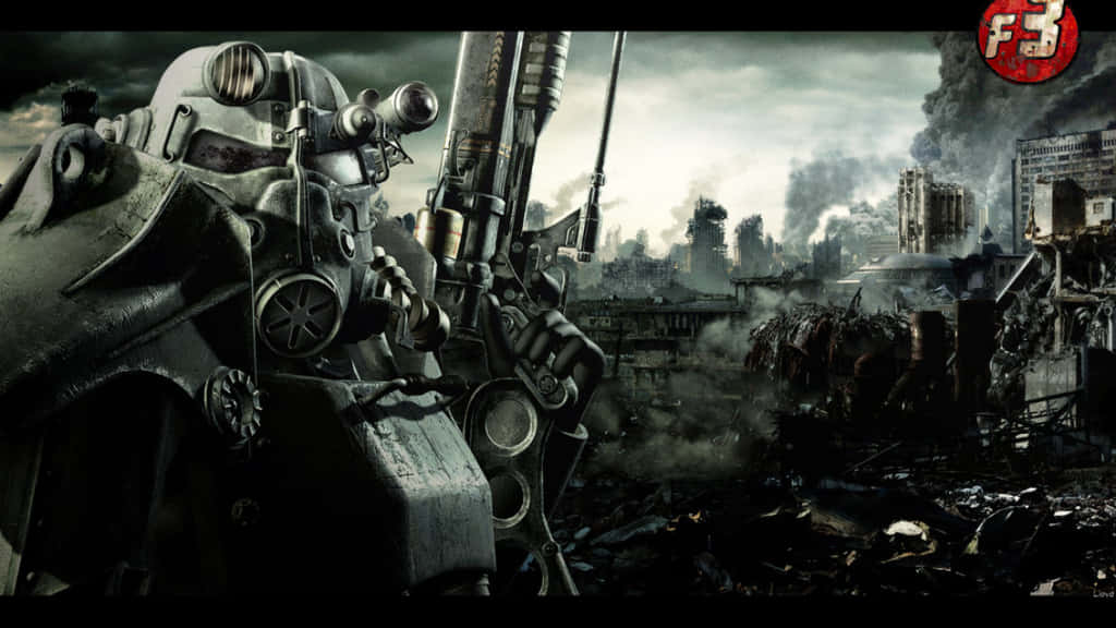 Træd ind i den spændingsfyldte verden af cool Fallout Wallpaper