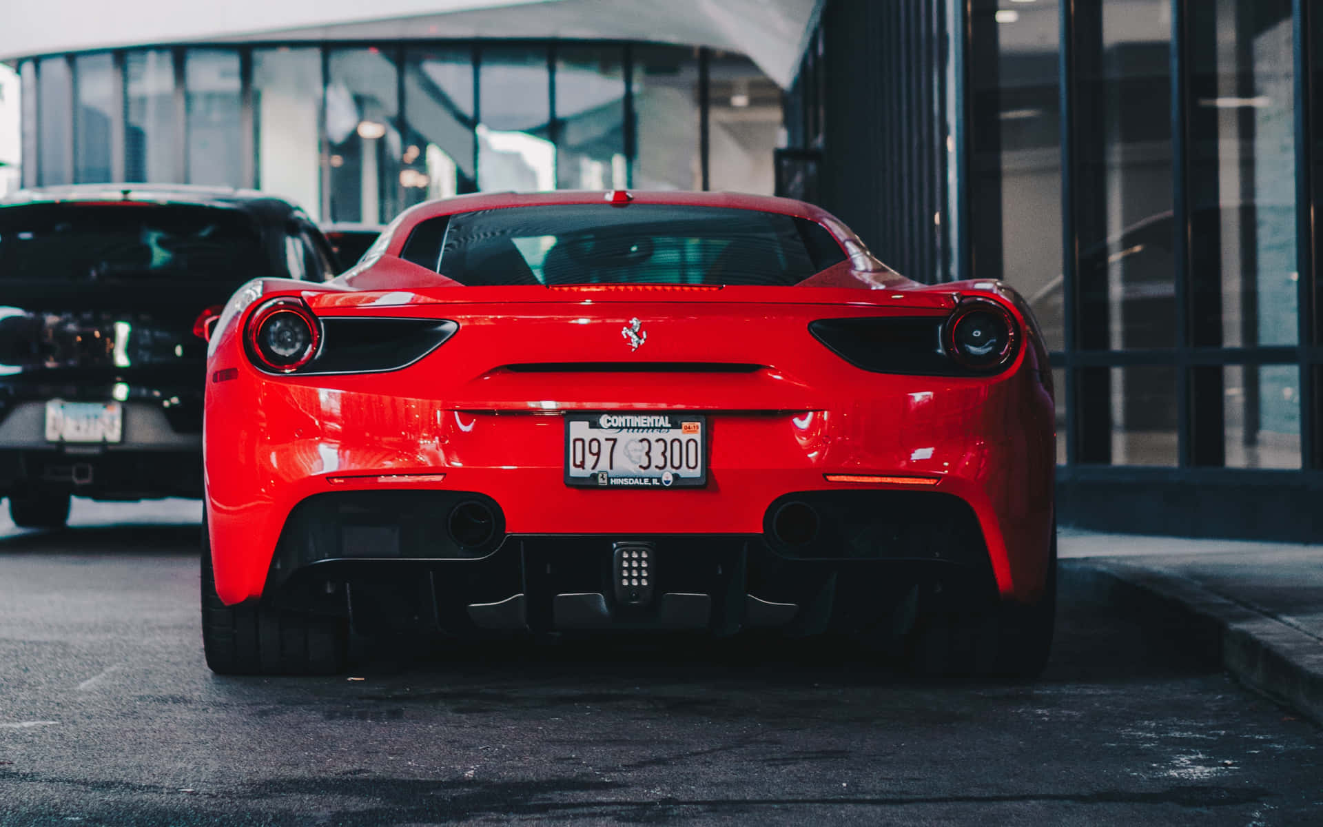 A Red Ferrari Sports Car Wallpaper