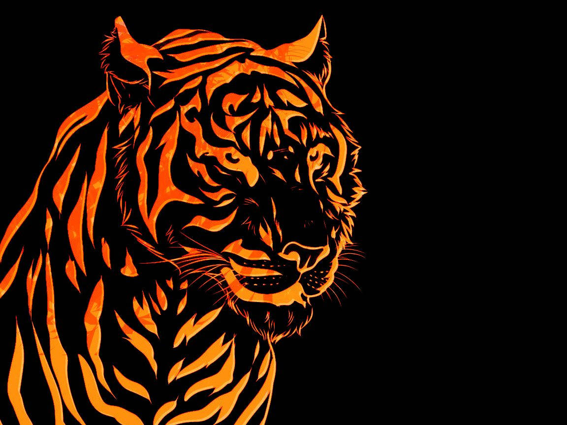 Cool Fiery Tiger Art Picture