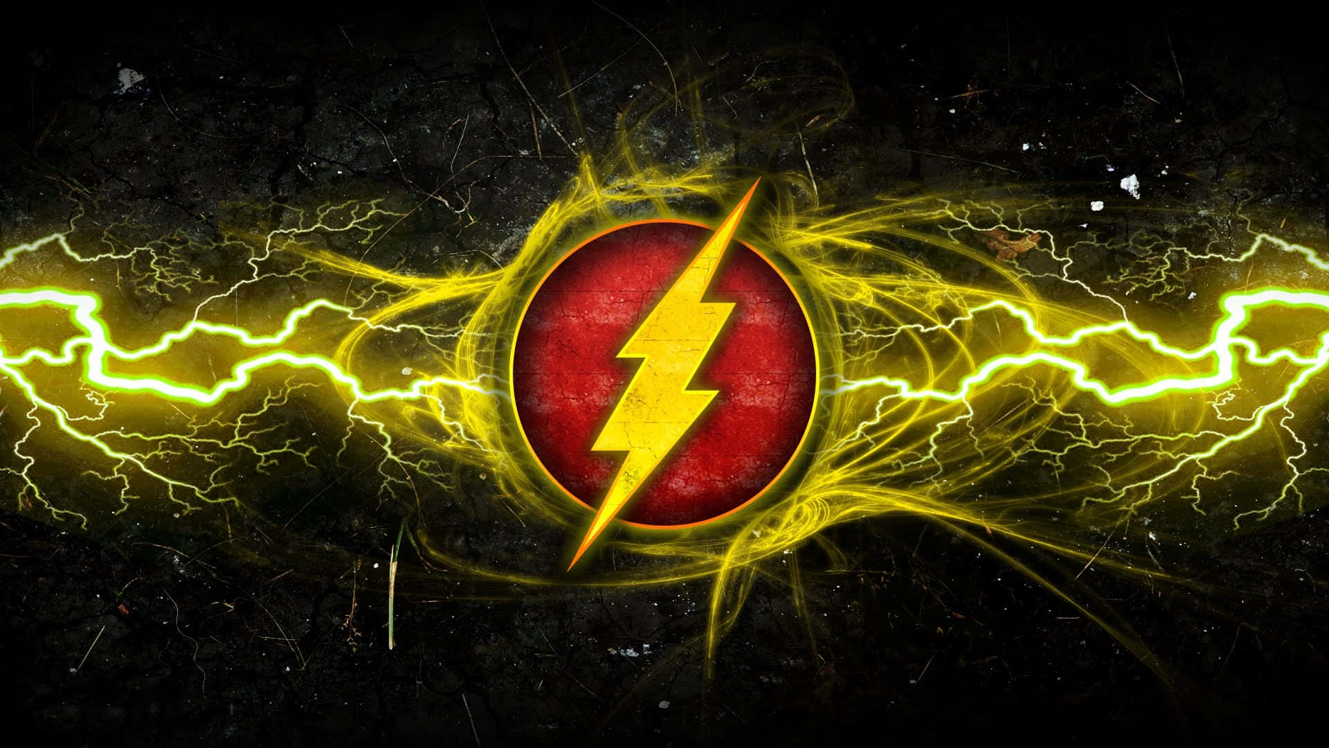 Download Cool Flash Yellow Lightning Logo Wallpaper