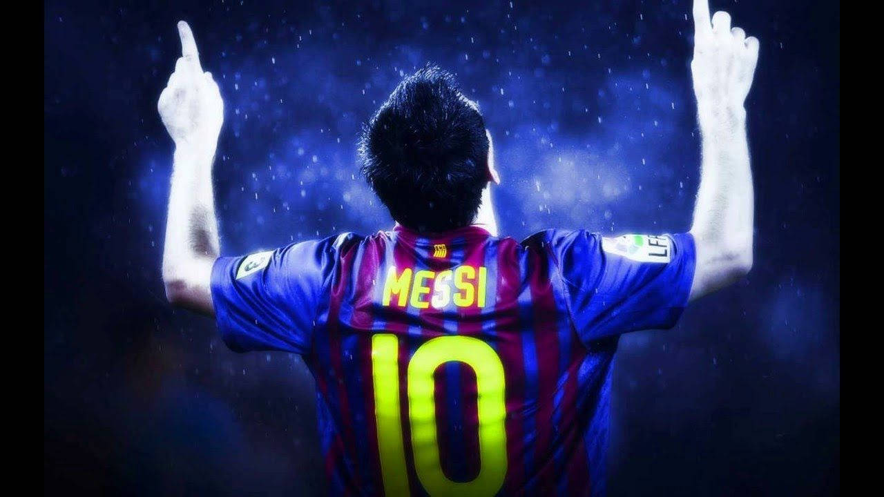 Cool Fodbold Messi Plakat Kunst Wallpaper