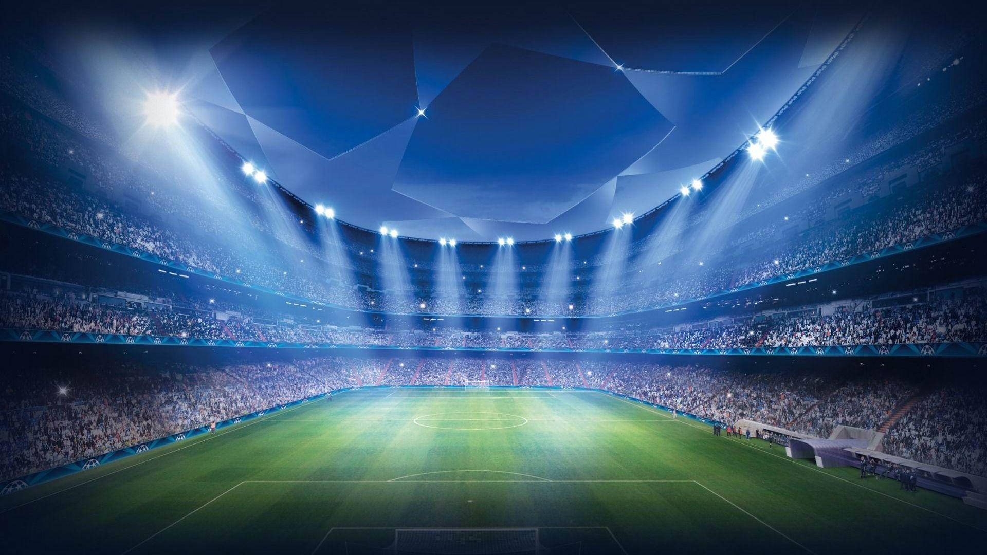 Cool Fodboldstadion Spotlights Wallpaper