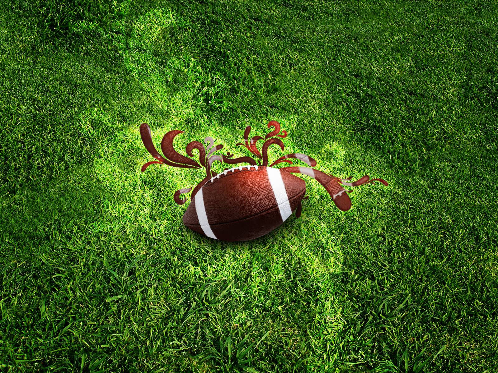 Cool Football Crab Design On Grass Wallpaper