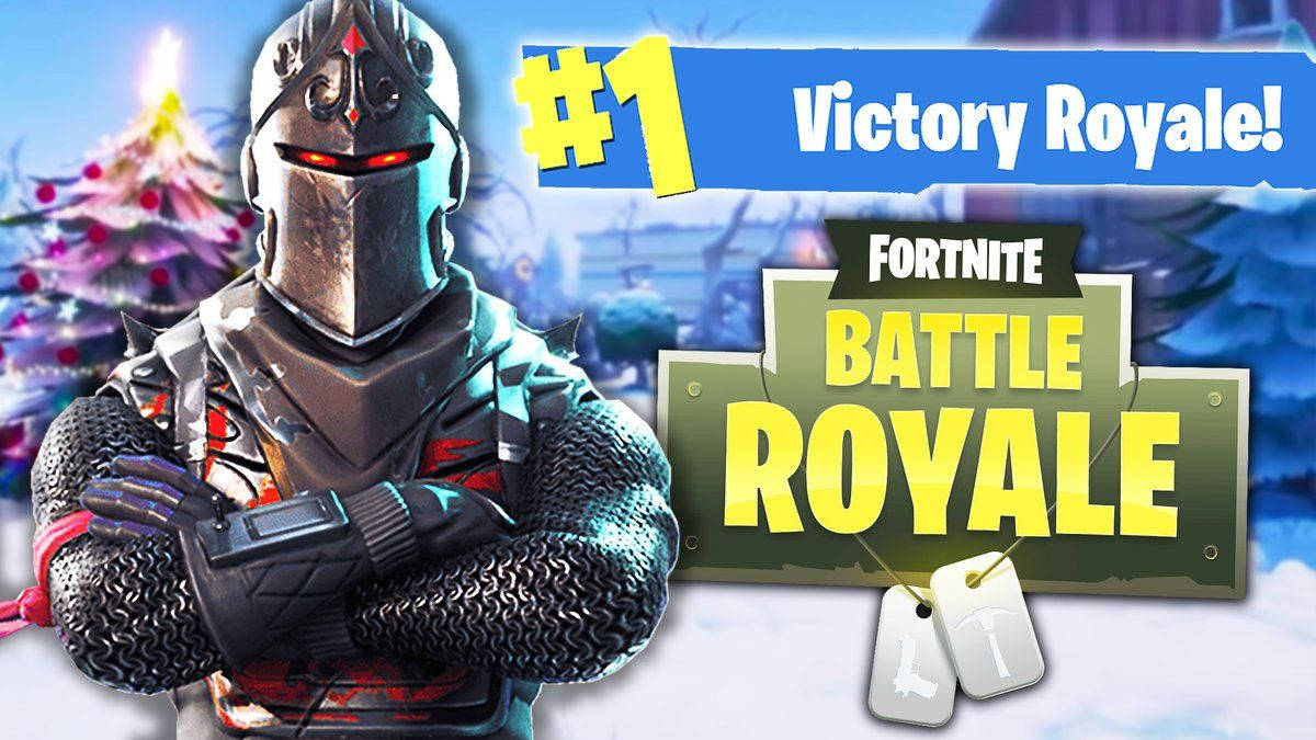 Fortnite Battle Royale - A Man In A Helmet With The Words Victory Royale Wallpaper
