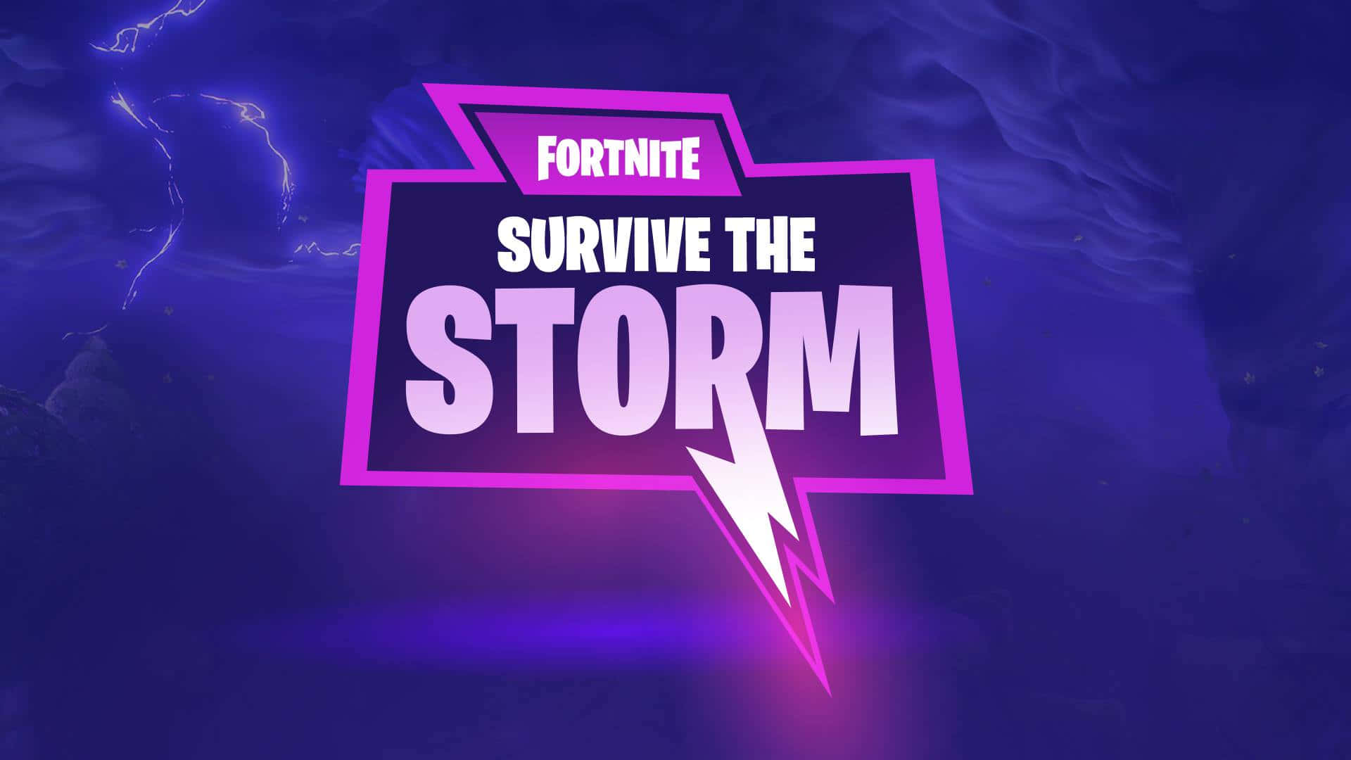 Cool Fortnite Logo Survive The Storm Wallpaper