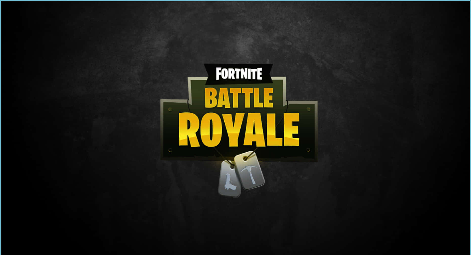 Logo til Fortnite Battle Royale på en mørk baggrund Wallpaper