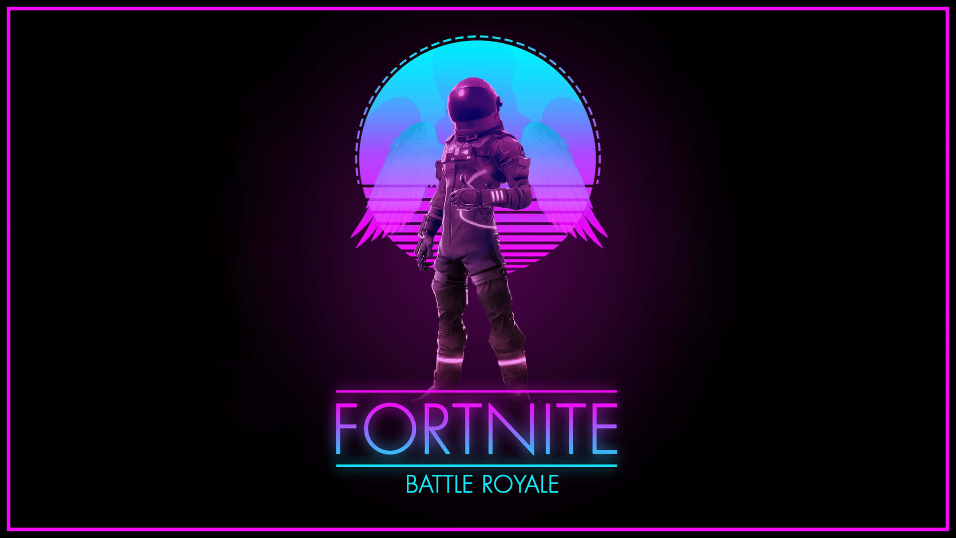 Episk Krig Royale Spil Nu Her i Cool Fortnite Logo Tapet! Wallpaper