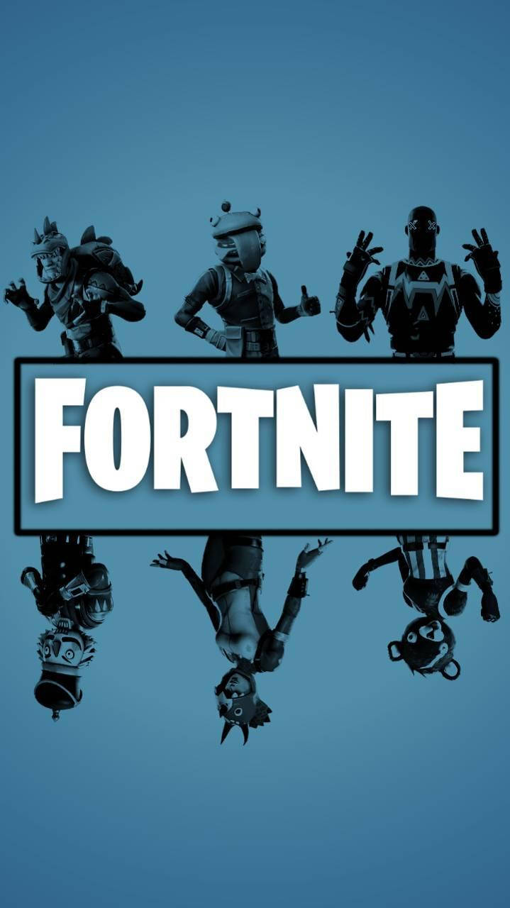 Cool Fortnite Skin Black And Blue Silhouettes Wallpaper