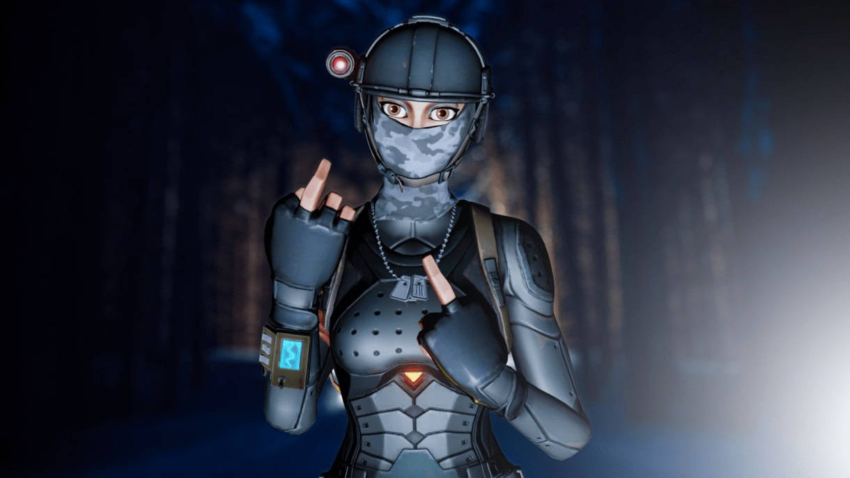 Cool Fortnite Skin Elite Agent In Darkness Wallpaper