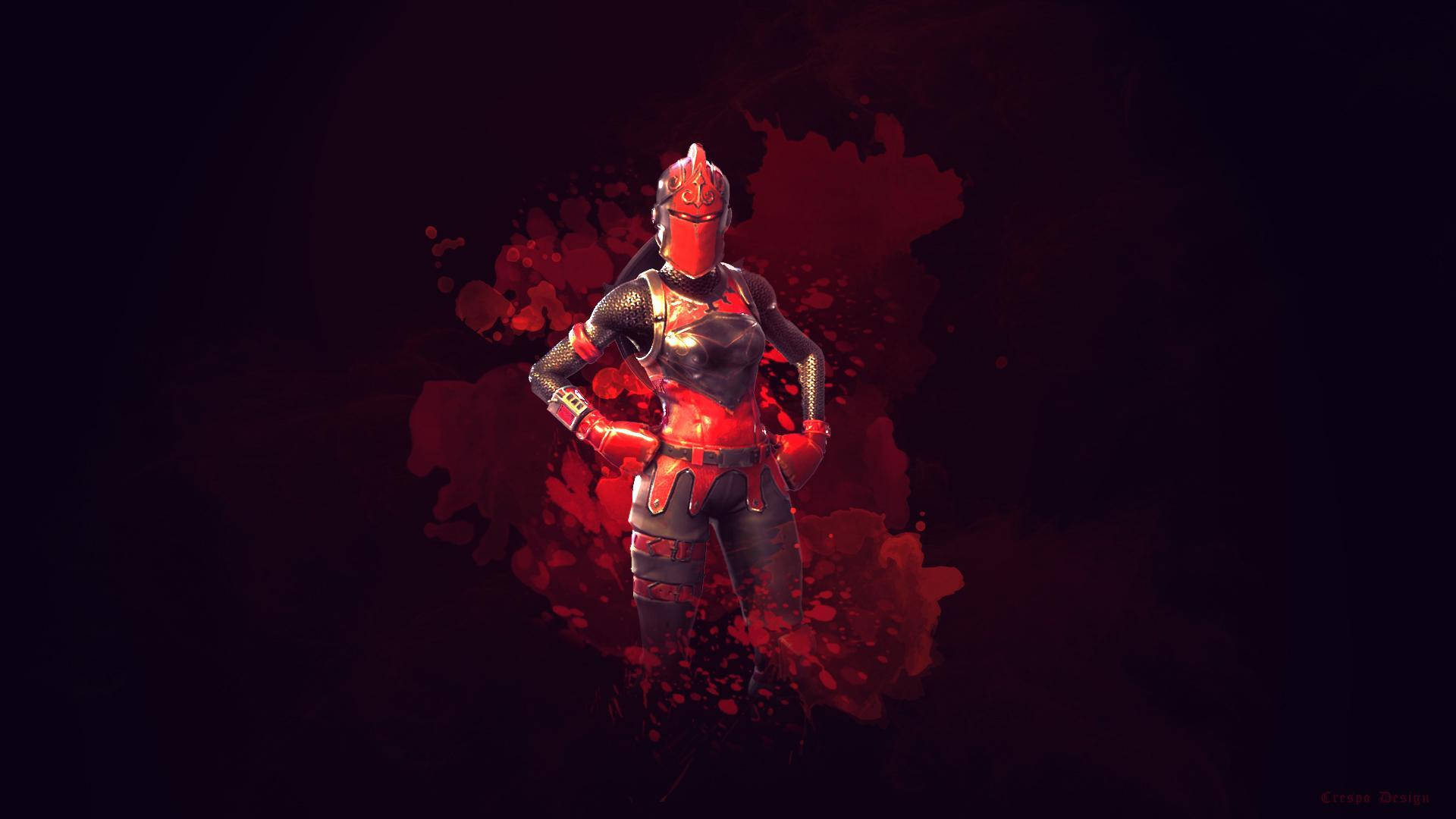 Cool Fortnite Skin Red Knight Red Esthetic Paint Wallpaper