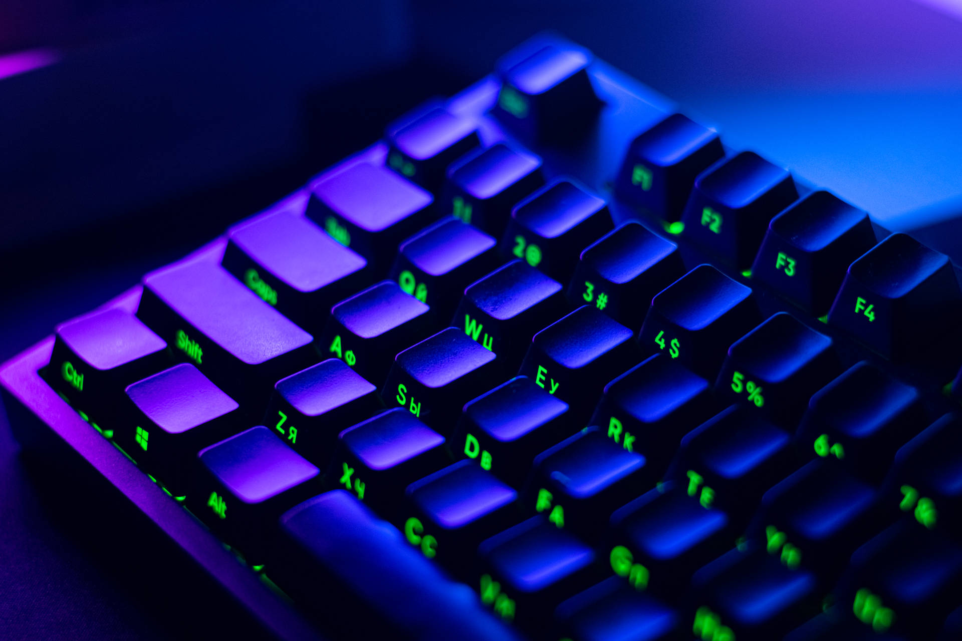 Cool Gaming Purple Aesthetic Keyboard