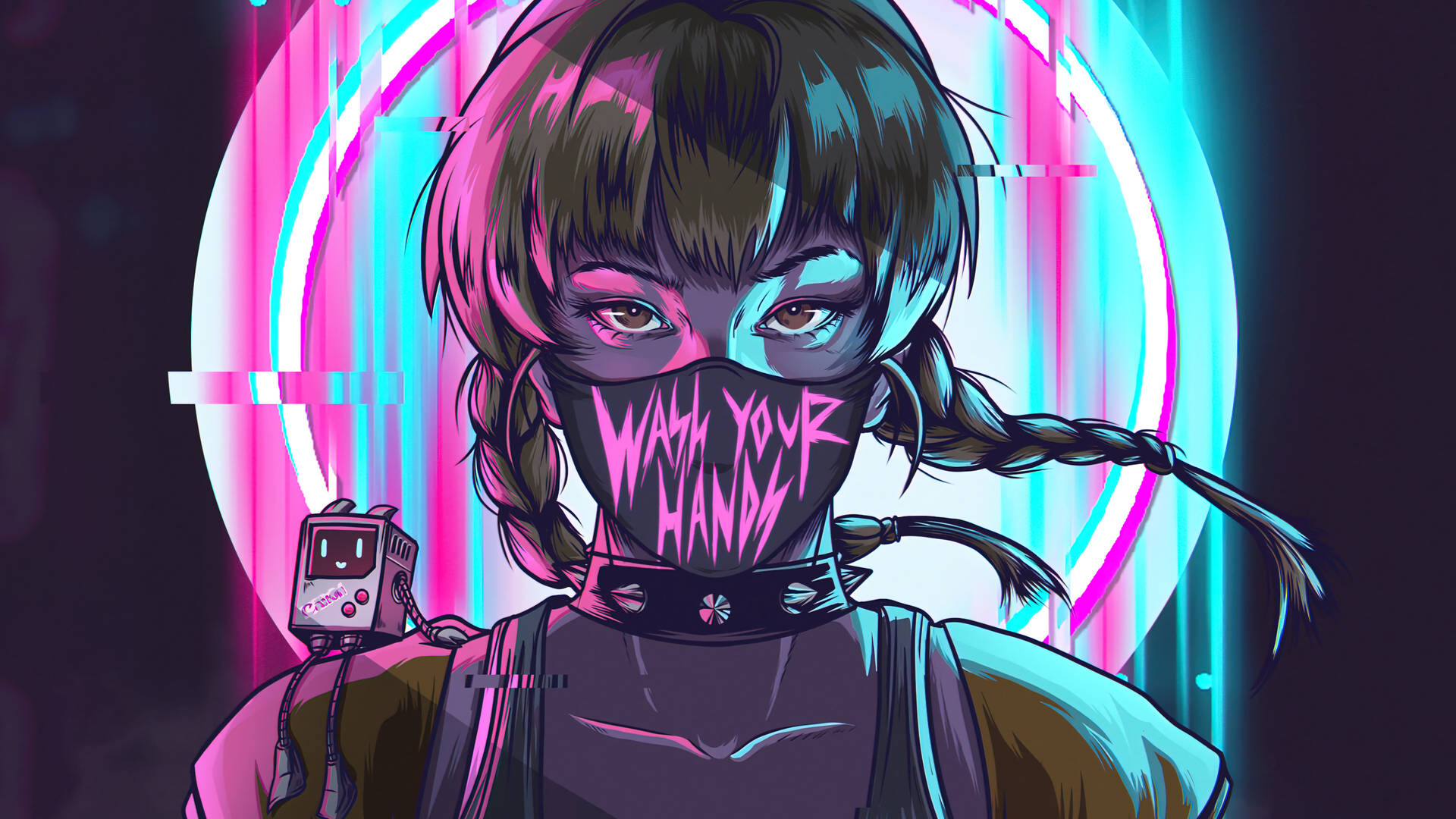 Cool Girl Neon Mask