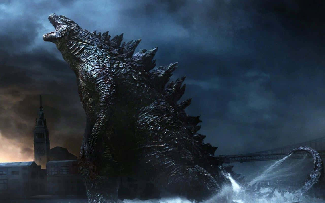 Cool Godzilla Brøl bringer frygtelig skræmmende vibrationer Wallpaper