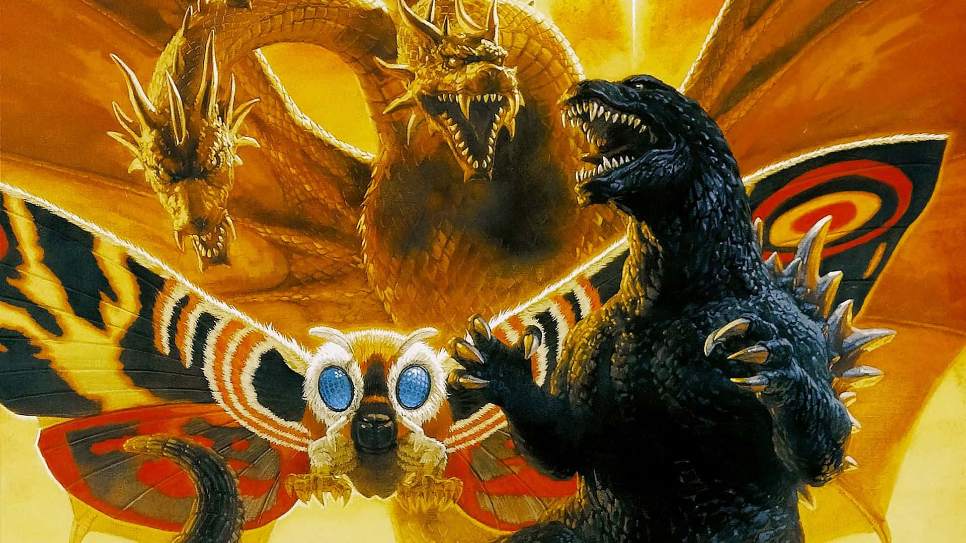 Cool Godzilla væsner Wallpaper