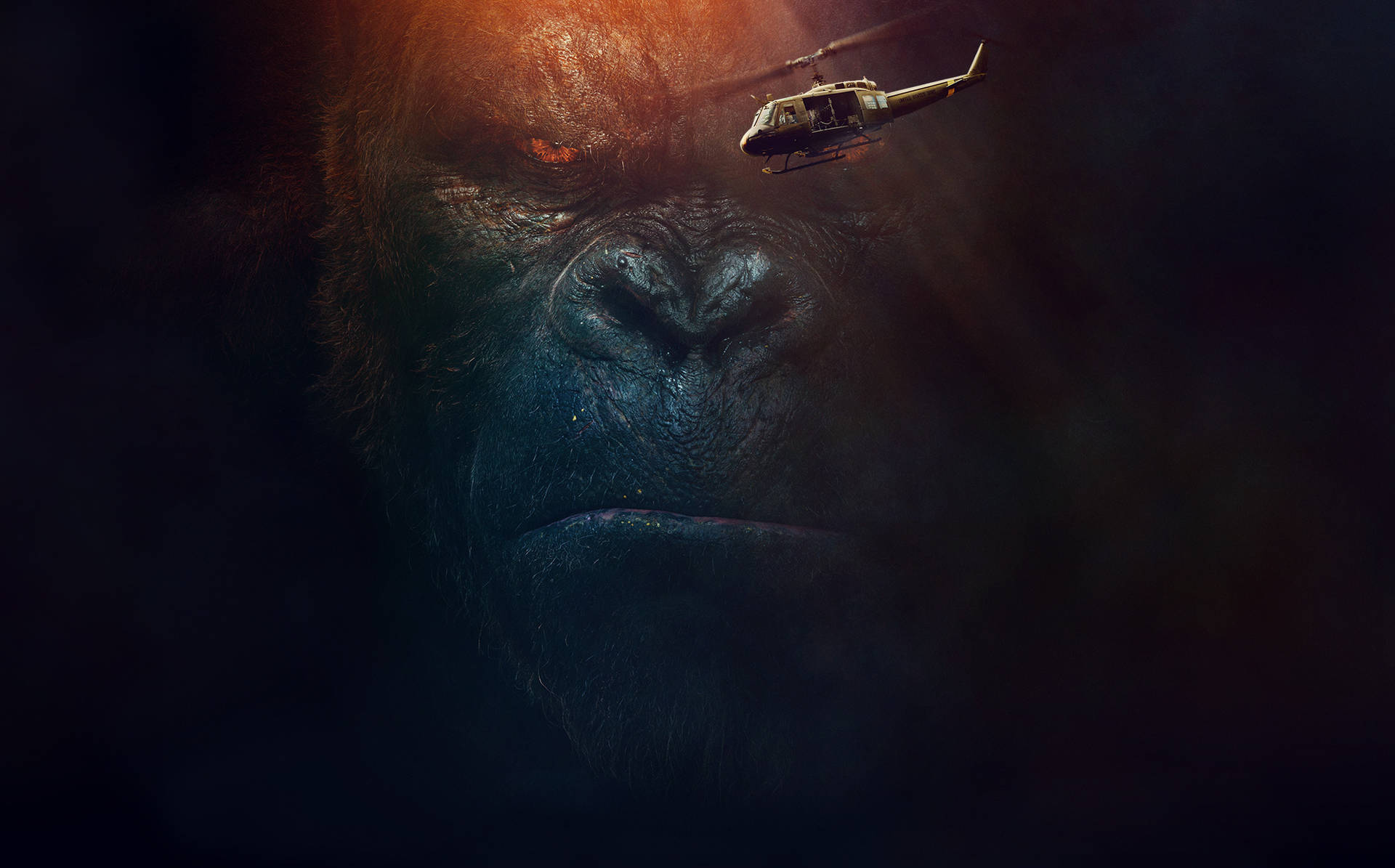 Kong Kong Action Cool Gorilla 3D tapeter. Wallpaper