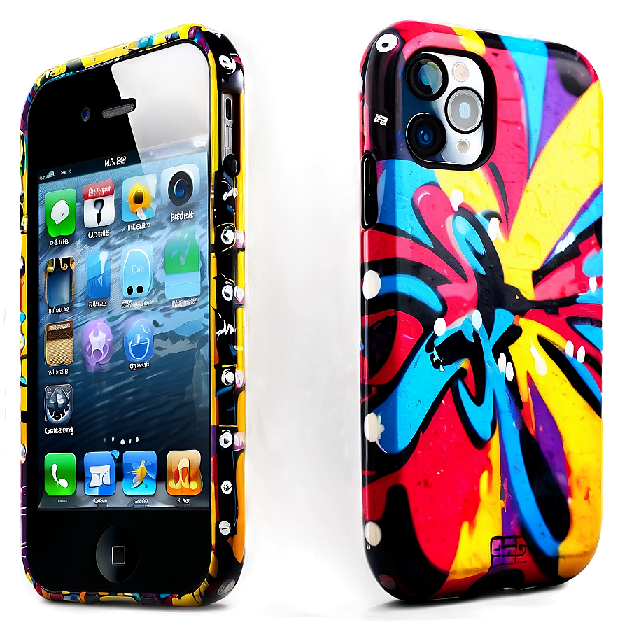 Cool Graffiti Iphone Case Png 06272024 PNG