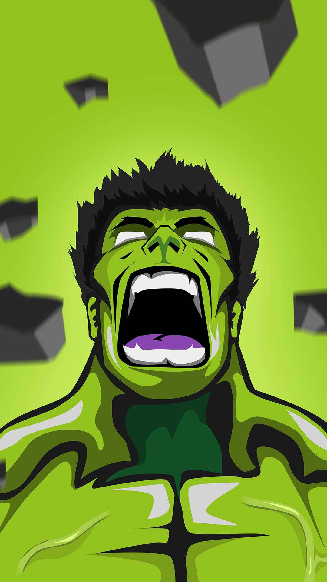 Cool Green Incredible Hulk Fanart Background