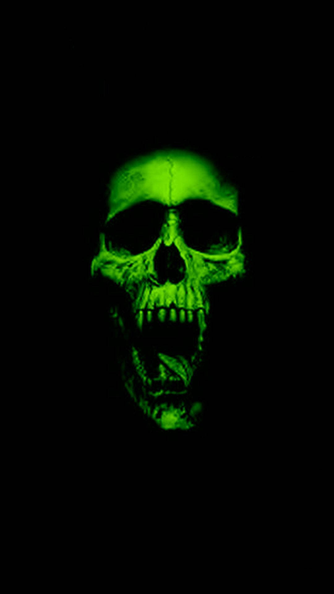Cool Green Scary Skull Picture