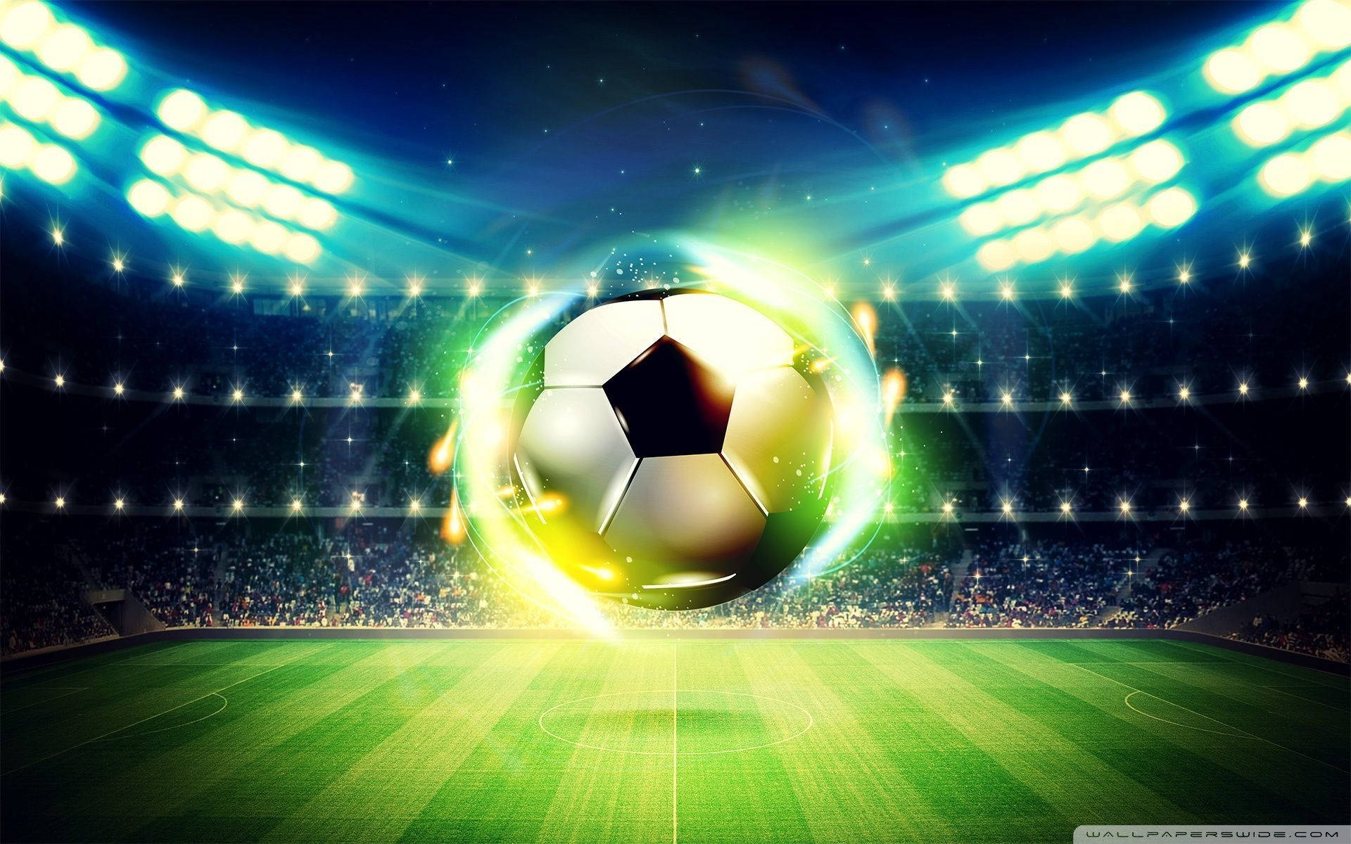 Download Cool Green Soccer Ball Hd Art Wallpaper 