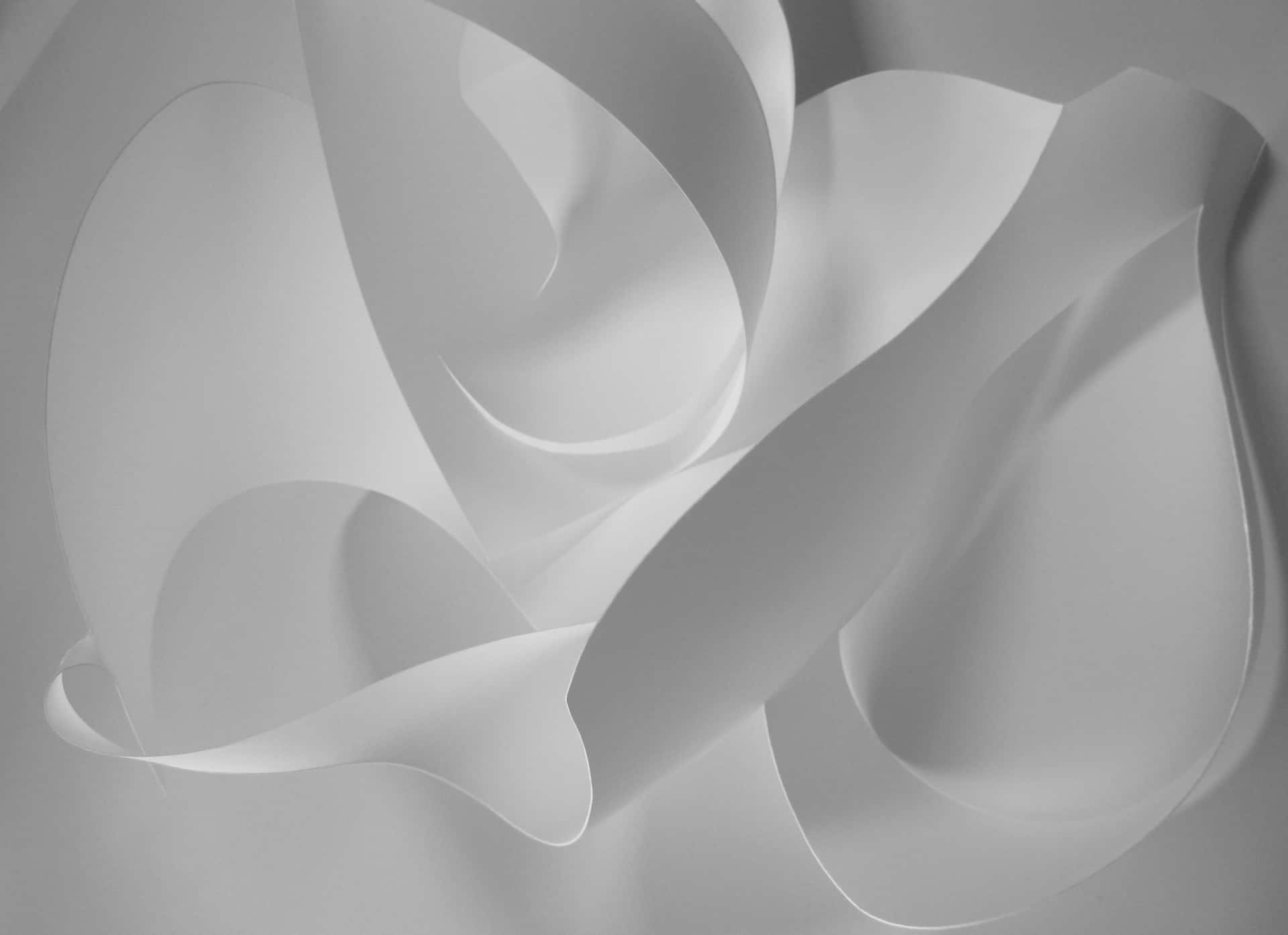 A White Paper Sculpture With A White Background Wallpaper