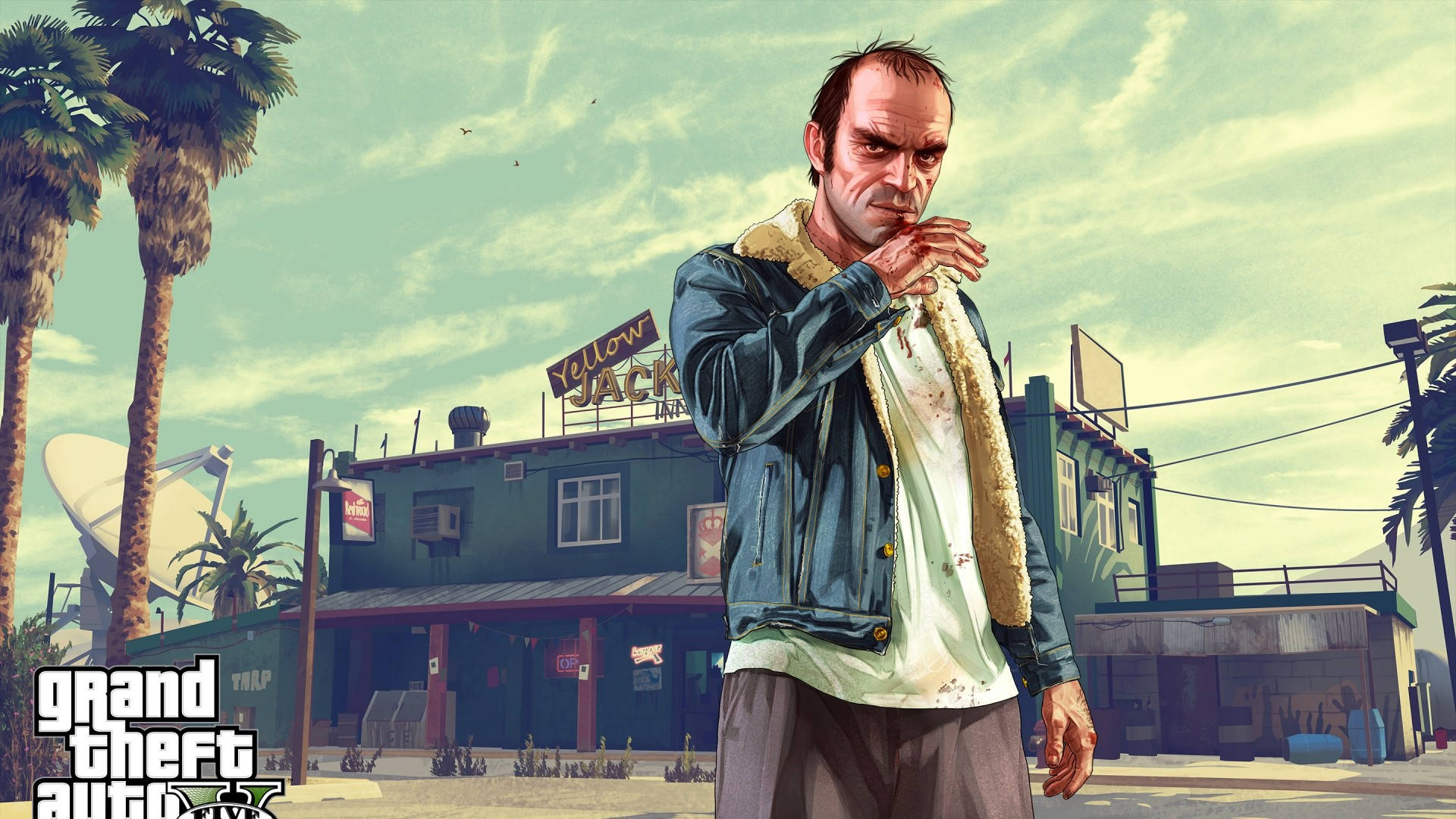 A cool view of the world of GTA 5. Wallpaper