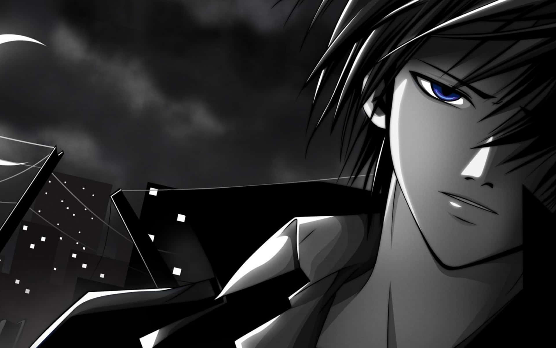 Cool Guy Rei Ogami In Black And White Wallpaper