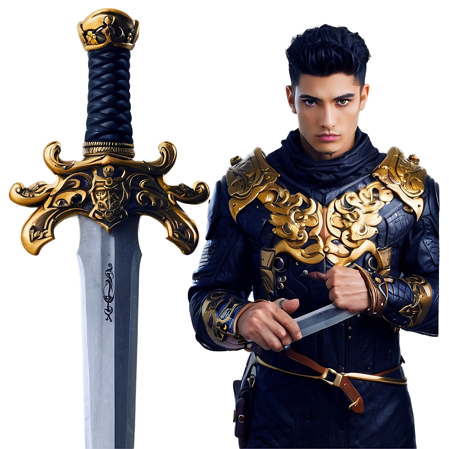 Cool Guy With A Sword Png Vde36 PNG